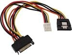 InLine&reg; SATA Stromadapterkabel, SATA Buchse an SATA Stecker + 8,89cm (3,5")...