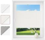 WOLTU Plissee Klemmfix ohne Bohren, Crushed-Optik, 45 x 130 cm, Creme |...