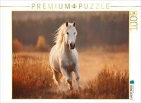 Puzzle &middot; Wei&szlig;es Pferd, Freiheit in Bewegung | 1000 Teile &middot; Lege-Gr&ouml;&szlig;e 64...