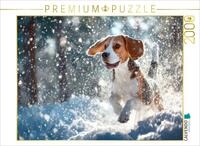 Puzzle &middot; Beagle - Mit fliegenden Ohren ins Wintergl&uuml;ck | Lebensfreude auf vier