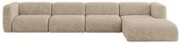 ALTDECOR Ecksofa in L-Form MIRA-L3 409x179x70 - Braun | Corner Sofa Bett...
