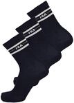 FILA Socken 6 PAAR Sportsocken, Einfarbig, gestreift, UNISEX, (2x 3er Pack)
