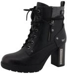 MUSTANG Damen Stiefelette mit Blockabsatz und Zierrei&szlig;verschluss 15M0142001