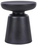 Beliani Beistelltisch Sofatisch Kunststoff schwarz rund ⌀ 39 cm modern In- &