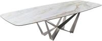DELIFE Esszimmertisch Edge Boot 200-300x120 cm Keramik Onyx Pearl | Spider...