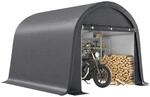 Outsunny Garagenzelt f&uuml;r Fahrr&auml;der Wasserdicht 300cmx300cmx235cm Grau |...