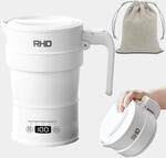 RHD Faltbarer Reisewasserkocher 0,7 L, 1000W 316 Edelstahl, 220V Wei&szlig; | Typ C