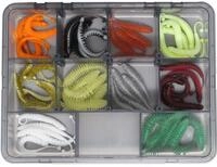 FTM Forellenk&ouml;der-Set - 50 Softbaits + Box (23x18x5cm) - 20x Hero + 30x Snake -