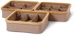 Lumaland faltbarer Organizer mit Bambus-Rahmen im 3er Set drei Boxen mit