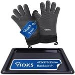VIOKS Backblech + 2 Silikon Ofenhandschuhe Ersatz f&uuml;r Zanussi 3531939233 |...