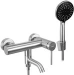 Rea - Wannenarmatur JS-702303N CLIF - Geb&uuml;rstetes Nickel - Messing - 22x19x11 cm