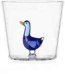 Ichendorf Milano Tumbler Blaue Gans, Kollektion Animal Farm, 30 cl, Borosilikatglas,