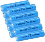 10x XCell Lithium 3,6V Batterie ER10450 AAA - Zelle - Langlebig - Wartungsfrei