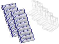 16x AA Mignon Akku NI-MH 1,2V 2700mAh + 4X Box Accu Batterie AKKUman Set