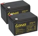 Akku Set 2X 12V 12Ah kompatibel USV UPC APC RBC6 RBC 6 APC Smart UPS / 700/1000...