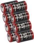 8X Lithium 3,6V Batterie LS 14250-1/2 AA ER14250 Li-SOCl2 LS14250 AKKUman Set...