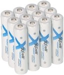 12x Akku Typ 1150 mAh 1,2V NiMH Micro AAA | Wiederaufladbare Batterien Hohe