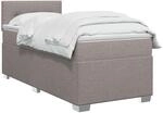 vidaXL Boxspringbett mit Matratze Taupe 100 x 200 cm Stoff
