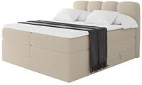ALTDECOR Boxbett mit H3 H4 Matratze NINA King - 180x200 - Dunkelbeige |...