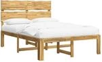 vidaXL Doppelbettgestell mit Kopfteil Rostock Wei&szlig; 140 x 190 cm | Dieses
