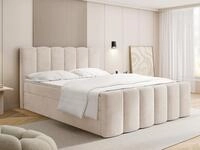 WFL GROUP Boxspringbett mit Bettkasten &ndash; Polsterbett 140 x 200 cm mit H4