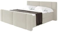 ALTDECOR Boxbett mit H4-Matratze Evon Zanozek - 200x200 - Creme | Lattenrost,...