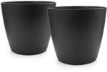 BigDean 2X Blumentopf &Uuml;bertopf aus Kunststoff Blumentopf in modernem Look |...