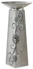 GILDE Schalenst&auml;nder Bl&uuml;tenranke antik Silber mit Edelstahlkugel D 3,5cm,...