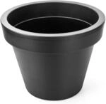BigDean Blumentopf XXL &oslash; 60 cm Classic anthrazit mit 360 Grad Rollen 