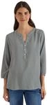 Cecil Damen 3/4-Arm Bluse mit Split Neck und Streifen