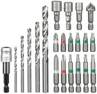 Original Einhell 22-tlg. Bit- und Bohrer-Set (5x Bohrer, 12x Bit, 3x