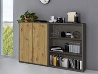 Aktenschrank in Anthrazit Artisan Eiche Office Edition abschlie&szlig;bar als