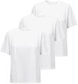 ONLY Damen Basic T-Shirts Top kurz-arm Rundhals, Farbe:Wei&szlig;, Gr&ouml;&szlig;e:M