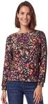 Damen Langarm Shirt mit Boat Neck und Print