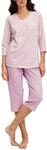 CALIDA Marine Dreams Kurz-Pyjama Damen | Schlafanzug, weiche Baumwollqualit&auml;t und