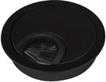 SOTECH Kabeldurchlass Bohrma&szlig; &Oslash; 68 mm schwarz matt mit B&uuml;rstendichtung 