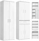 Mehrzweckschrank 2er-Set Die Allzweckwaffe Made in Germany Schrank Wei&szlig; |...