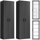 Mehrzweckschrank 2er-Set Die Allzweckwaffe Made in Germany Anthrazit Holz |...