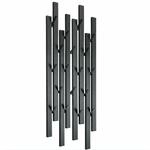 DanDiBo Garderobe Wand Schwarz Metall 96612/96782 Wandgarderobe mit 18 Haken...