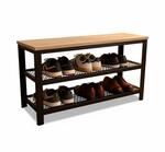 Relaxdays Schuhbank, 6-8 Paar Schuhe, Gr&ouml;&szlig;enwahl, 2 Gitterablagen, Sitzbank in