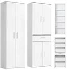 Mehrzweckschrank 2er-Set Die Allzweckwaffe Made in Germany Schrank Wei&szlig; |...