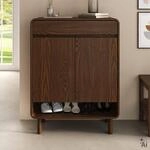 IDIMEX Schuhschrank Juan aus Massivholz - Nussbaum Finish | 79 x 104 x 37 cm (B...