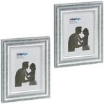 Relaxdays Bilderrahmen 2er Set, 15x20 cm, Hoch- & Querformat, Rahmen zum Aufh&auml;ngen,