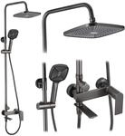 Rea Duschsystem STORM Duschset Duscharmatur mit Duschkopf und Kopfbrause aus...