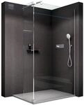 BERNSTEIN Duschwand 100x200 cm ESG Glas 8mm Walk-In Duschabtrennung NT109 Klarglas