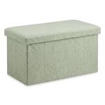 Relaxdays Sitzbank mit abnehmbarem Deckel, Kinderzimmer, stabil, salbei | Teddystoff,