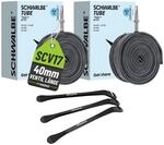 Schwalbe 2X Fahrradschlauch SV17 Clik Valve 40mm, 28 Zoll Trekking Set |...