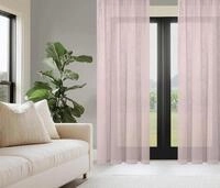 HOMEbasics 800530 &Ouml;sen Fertigschal Softy halbtransparent, Leinenstrucktur,