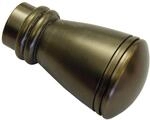Gardinia Endkn&ouml;pfe f&uuml;r Gardinenstangen, 2 x Endst&uuml;ck Siro, Serie Chicago, Metall,