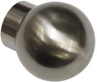 Gardinia Endknopf, Aluminum, Edelstahl-Optik, Windsor Ball, 2